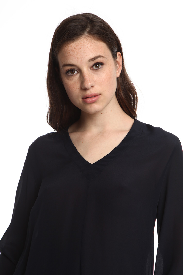 Blusa in seta e jersey stretch Fashion Market Blusa in seta e jersey stretch Fashion Market