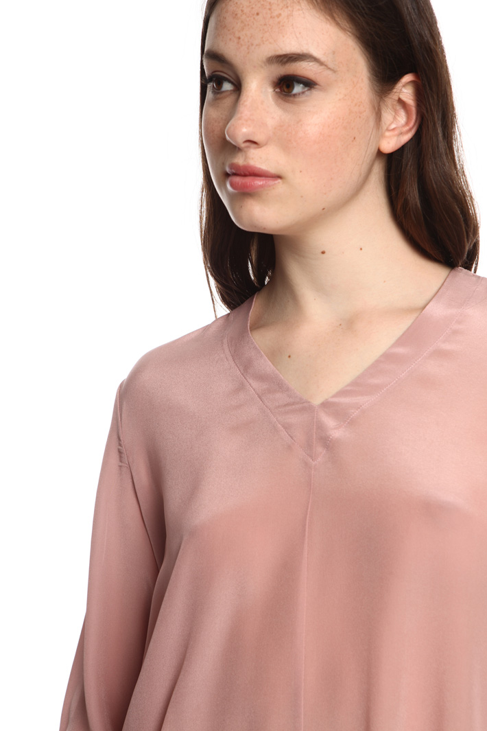Blusa in seta e jersey stretch Fashion Market Blusa in seta e jersey stretch Fashion Market