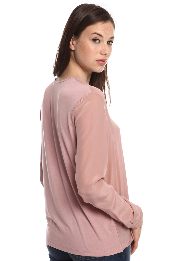 Blusa in seta e jersey stretch Fashion Market Blusa in seta e jersey stretch Fashion Market