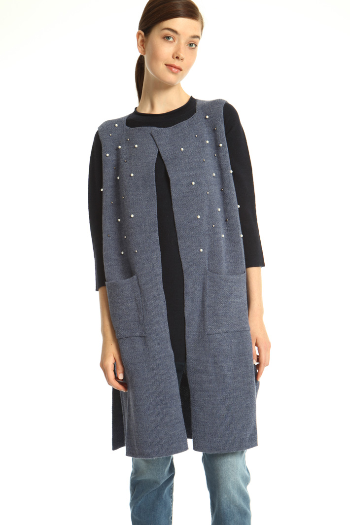 Gilet in maglia con perle Fashion Market Gilet in maglia con perle Fashion Market