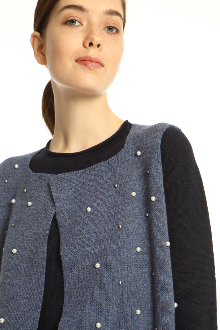 Gilet in maglia con perle Fashion Market Gilet in maglia con perle Fashion Market