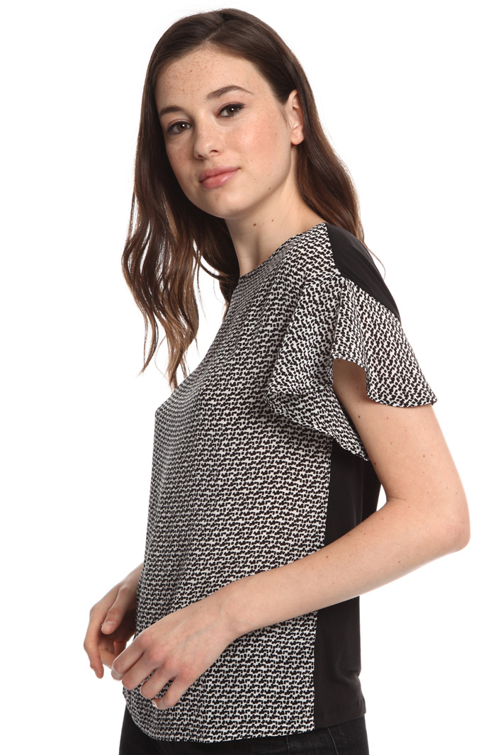 Top misto seta e jersey Fashion Market Top misto seta e jersey Fashion Market