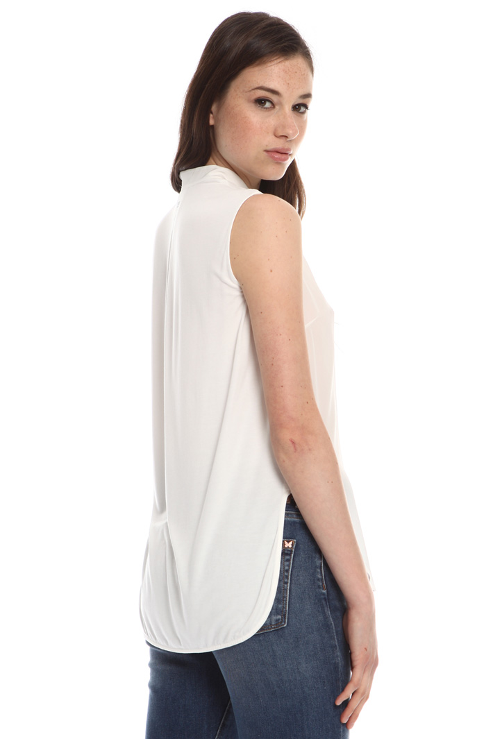 Top misto seta e jersey Fashion Market Top misto seta e jersey Fashion Market