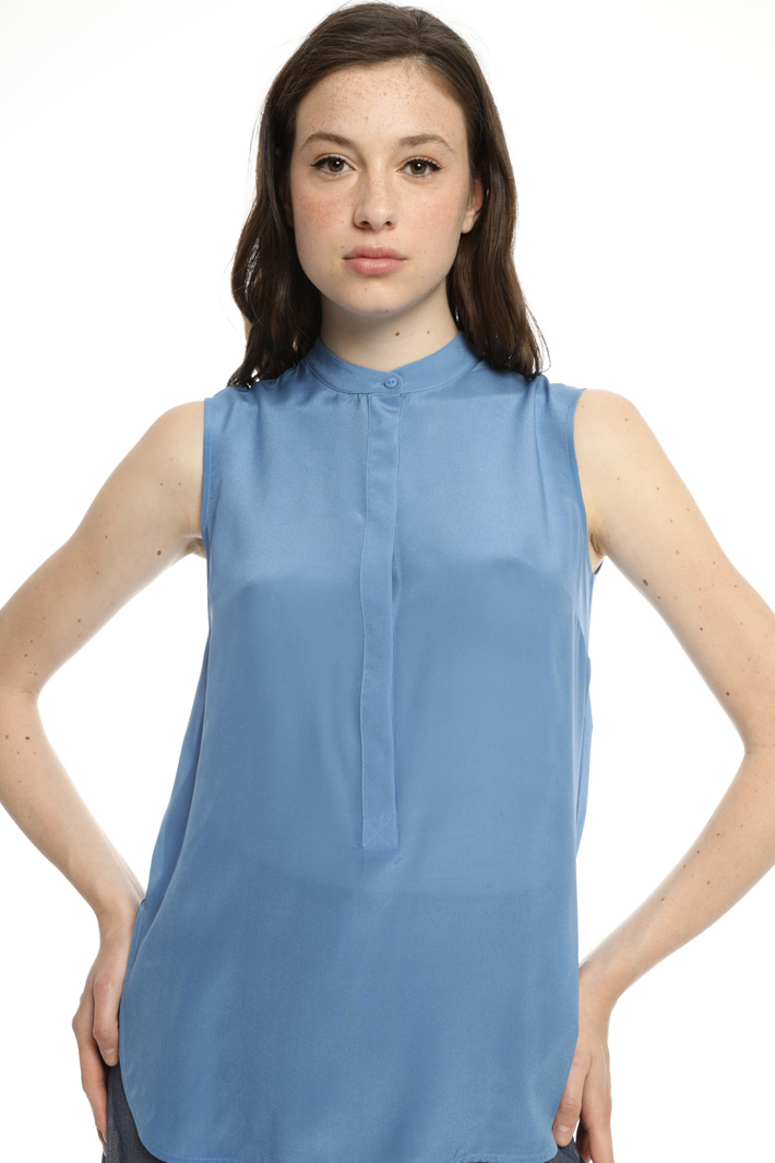 Top misto seta e jersey Fashion Market Top misto seta e jersey Fashion Market