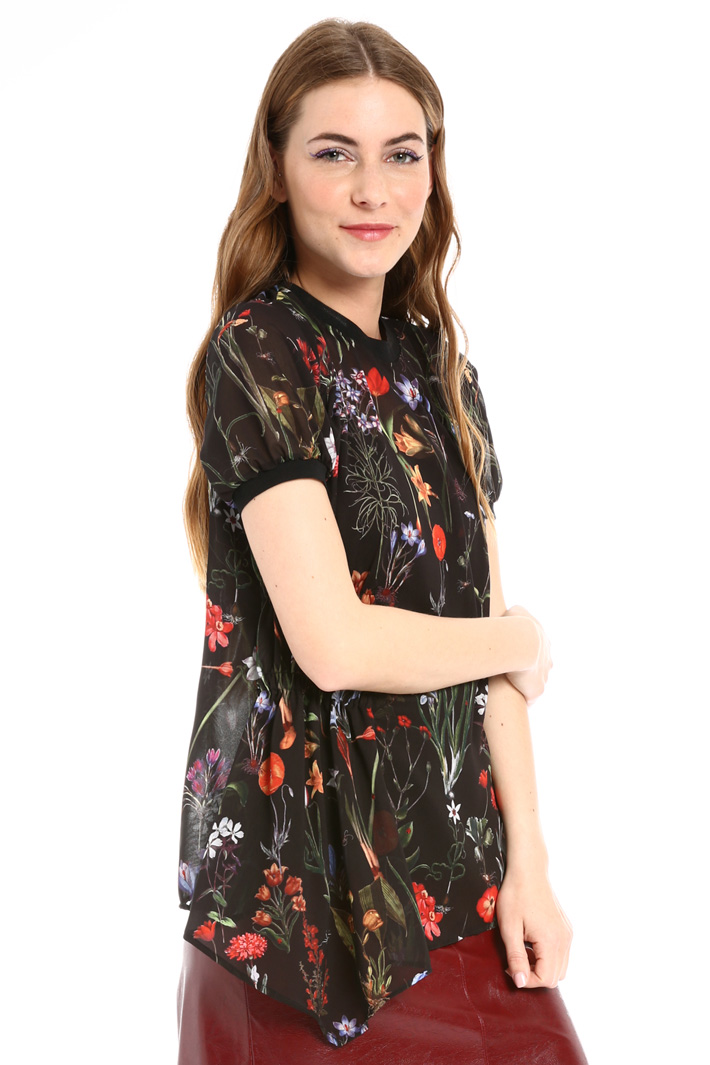 Blusa in georgette con top Fashion Market Blusa in georgette con top Fashion Market