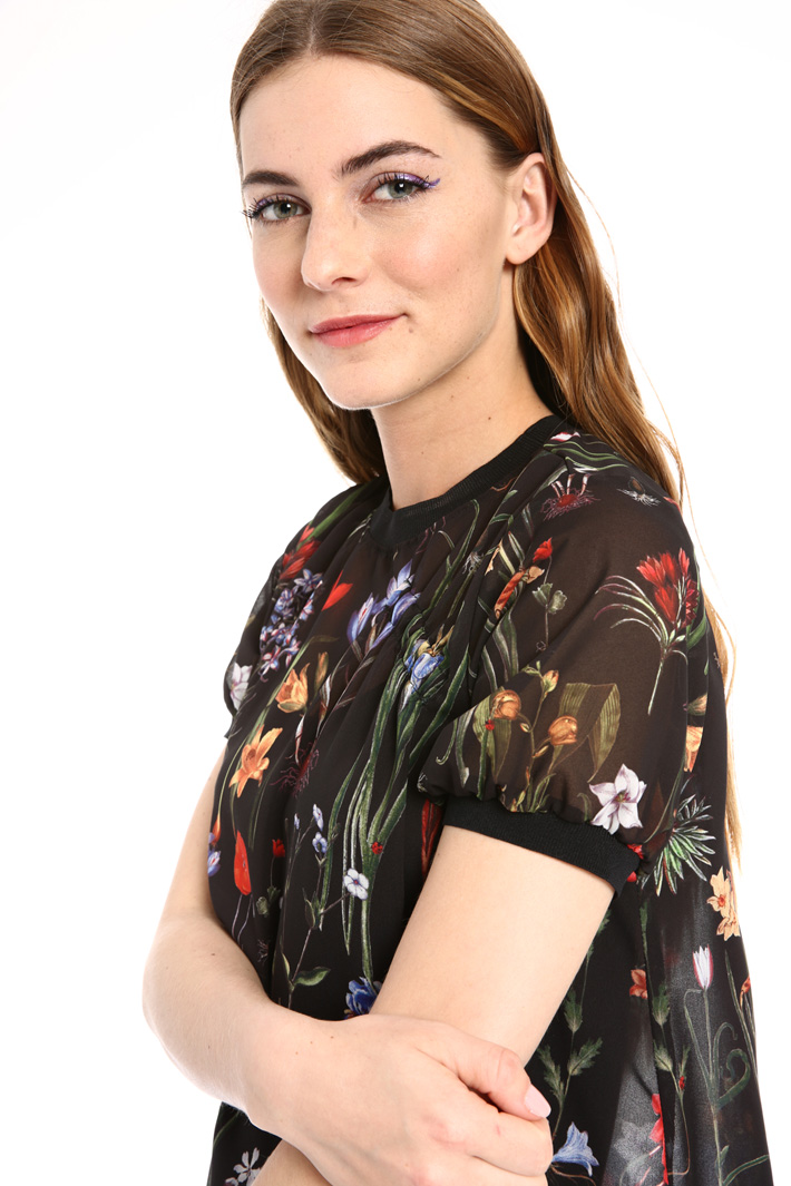 Blusa in georgette con top Fashion Market Blusa in georgette con top Fashion Market