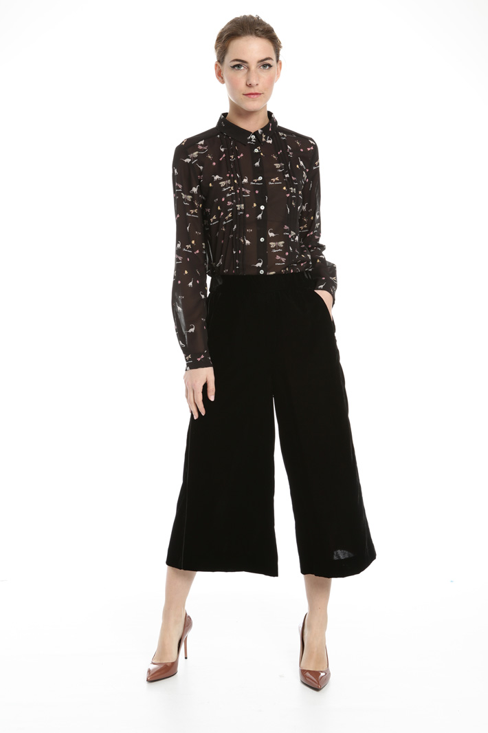 Pantalone cropped in velluto Fashion Market Pantalone cropped in velluto Fashion Market