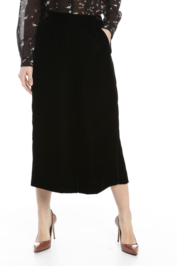 Pantalone cropped in velluto Fashion Market Pantalone cropped in velluto Fashion Market
