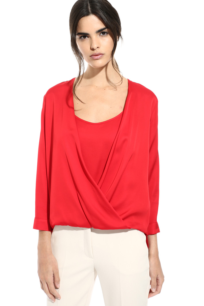 Blusa in raso di viscosa Fashion Market Blusa in raso di viscosa Fashion Market