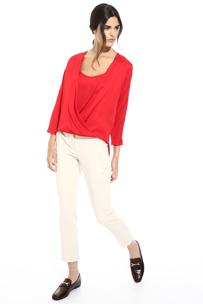 Blusa in raso di viscosa Fashion Market Blusa in raso di viscosa Fashion Market