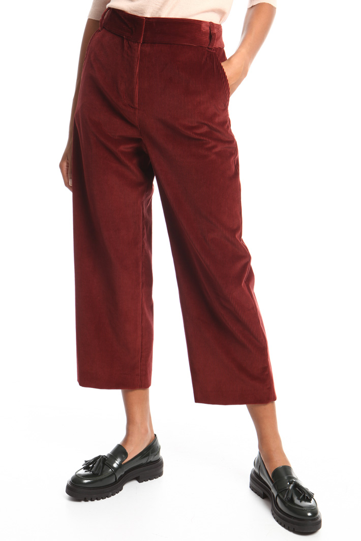 Pantaloni cropped in velluto Fashion Market Pantaloni cropped in velluto Fashion Market