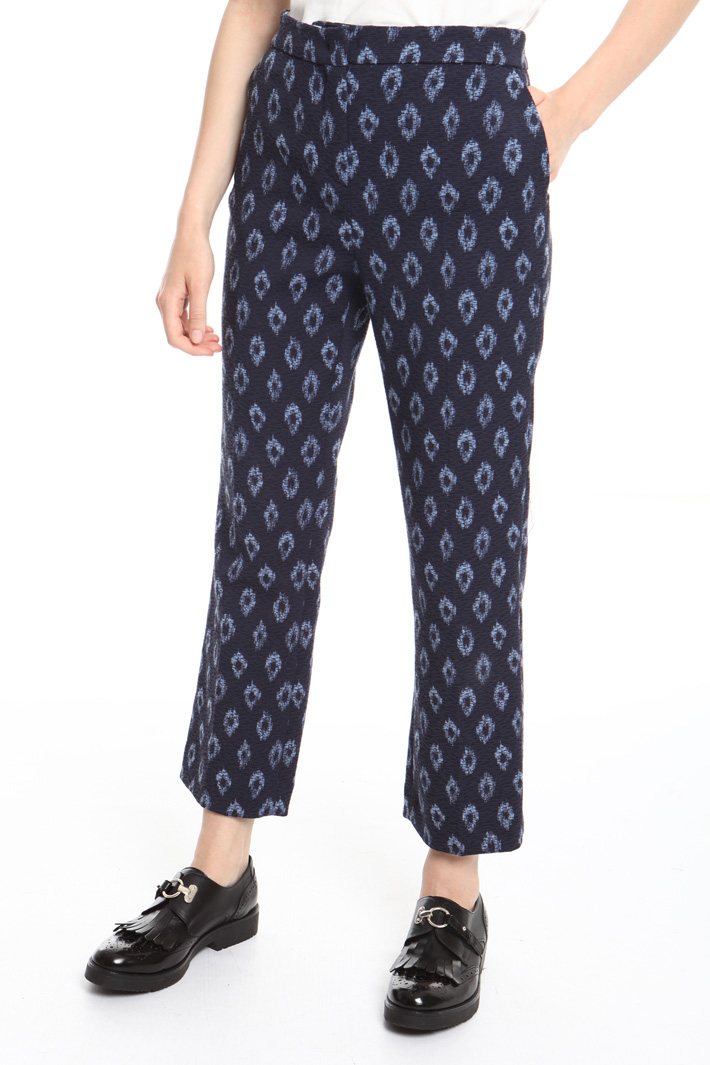 Pantalone dritto jacquard Fashion Market Pantalone dritto jacquard Fashion Market