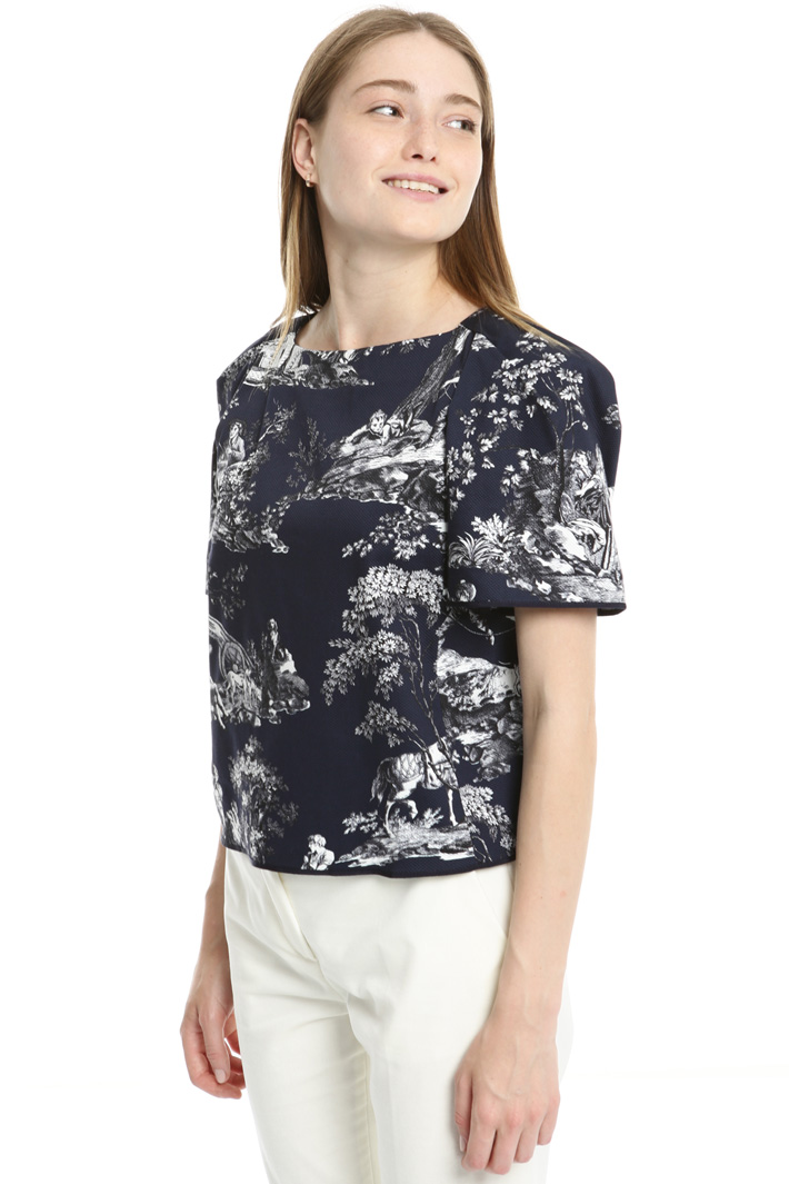 Top in piquet di cotone Fashion Market Top in piquet di cotone Fashion Market