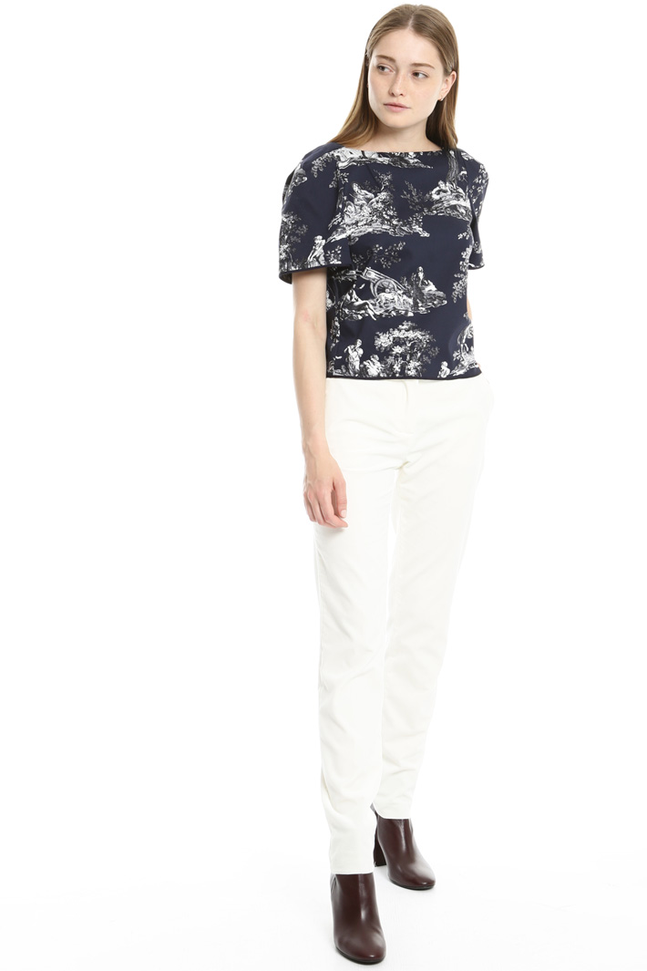Top in piquet di cotone Fashion Market Top in piquet di cotone Fashion Market