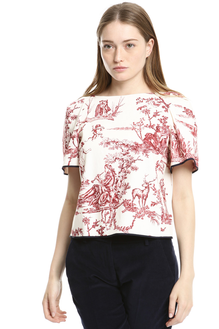 Top in piquet di cotone Fashion Market Top in piquet di cotone Fashion Market