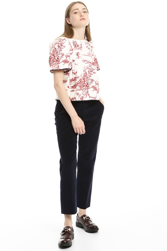 Top in piquet di cotone Fashion Market Top in piquet di cotone Fashion Market