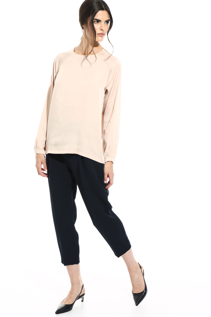 Blusa fluida in raso Fashion Market Blusa fluida in raso Fashion Market
