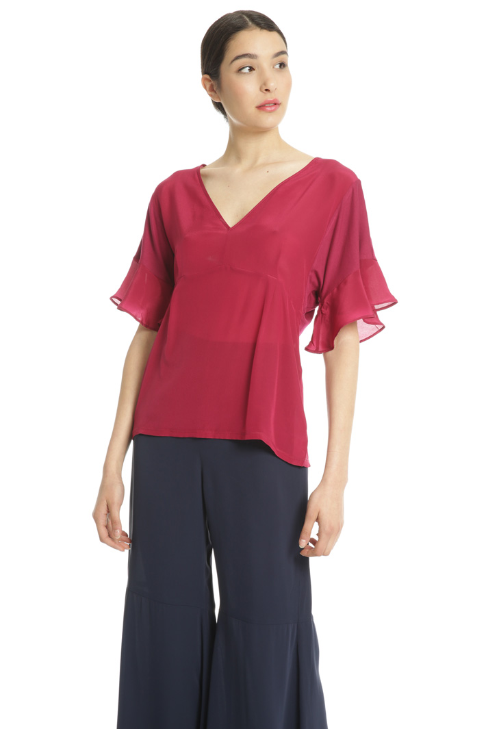 Top con maniche a balza Fashion Market Top con maniche a balza Fashion Market