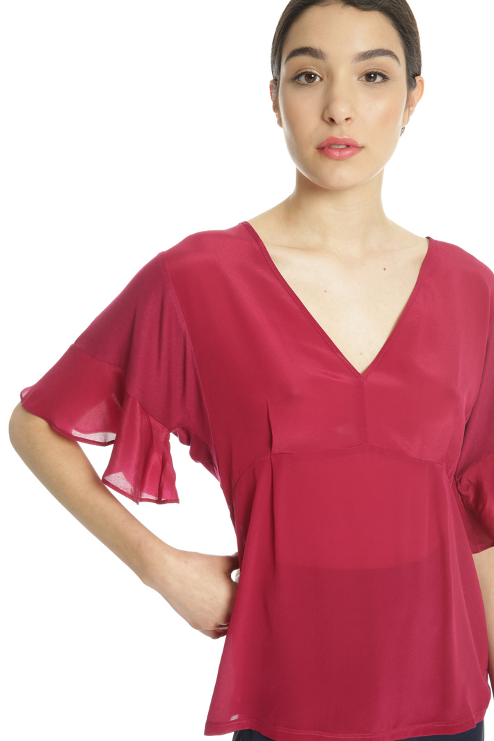 Top con maniche a balza Fashion Market Top con maniche a balza Fashion Market