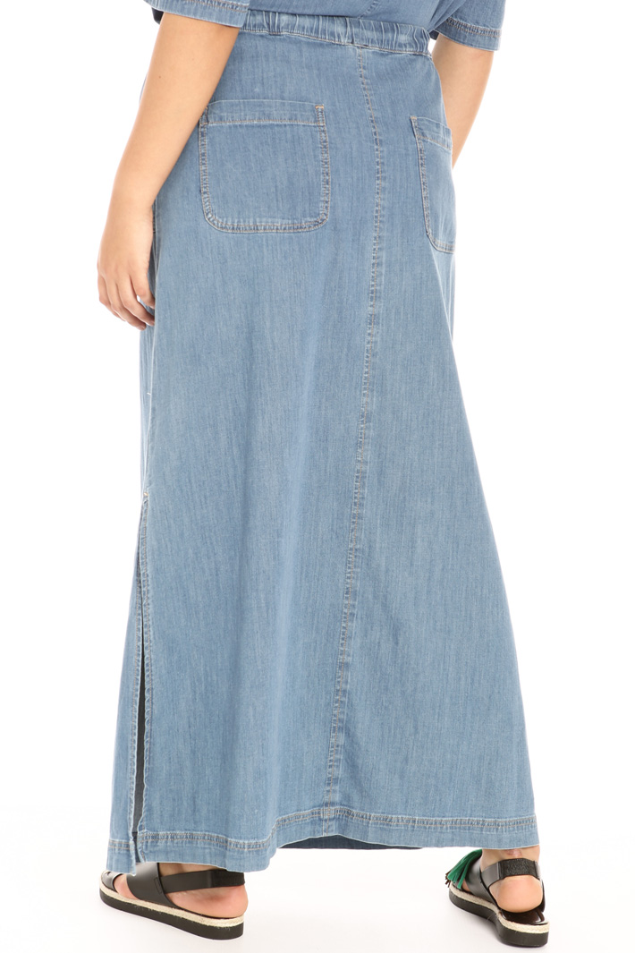 Gonna lunga in denim leggero Fashion Market Gonna lunga in denim leggero Fashion Market