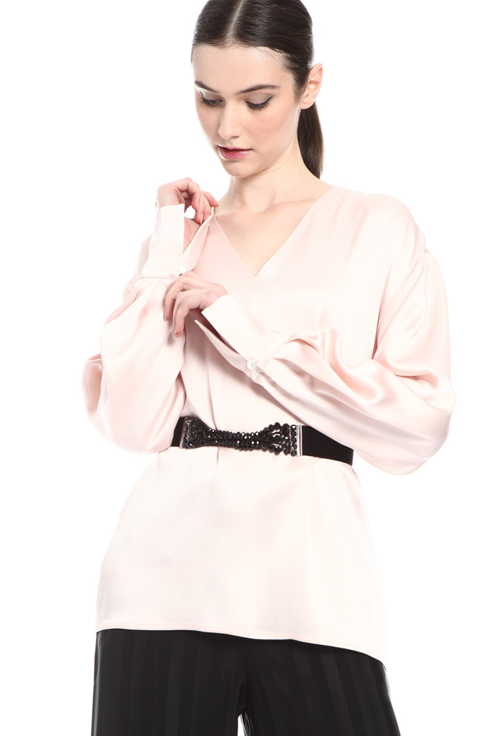 Blusa in enver satin Fashion Market Blusa in enver satin Fashion Market