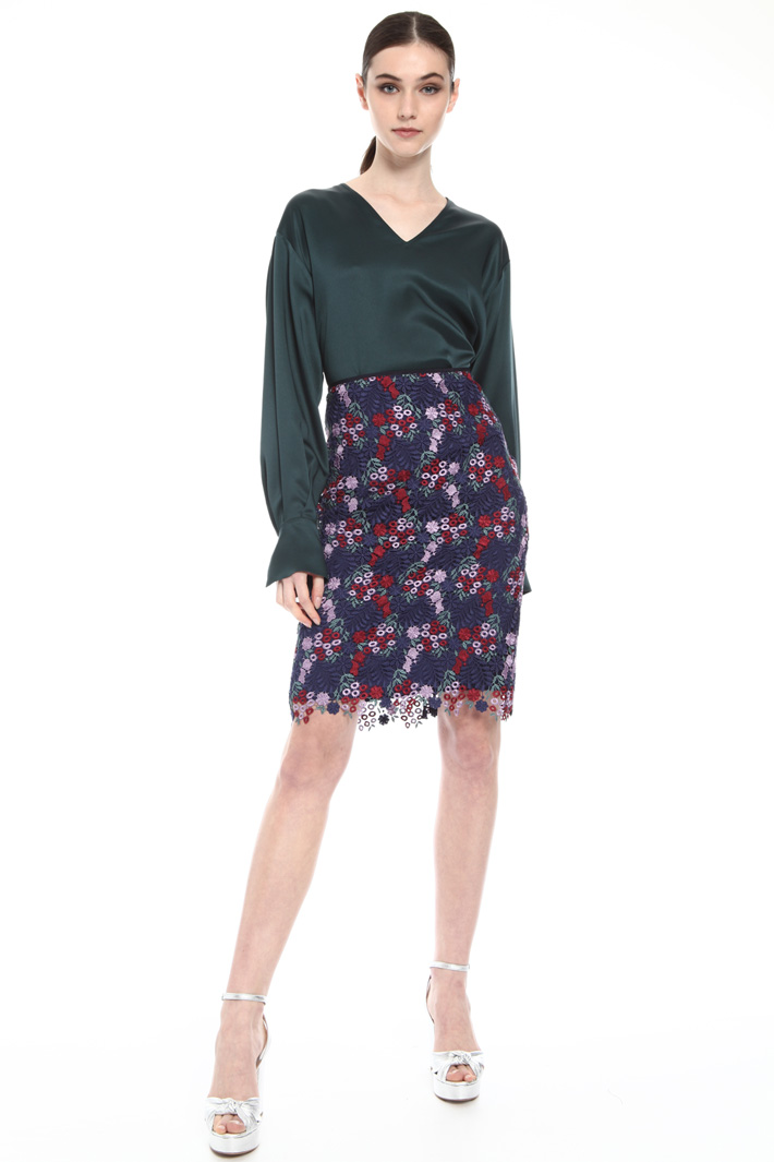 Blusa in enver satin Fashion Market Blusa in enver satin Fashion Market