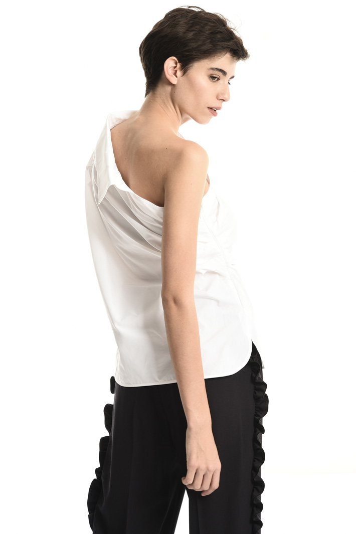 Camicia monospalla in popeline Fashion Market Camicia monospalla in popeline Fashion Market