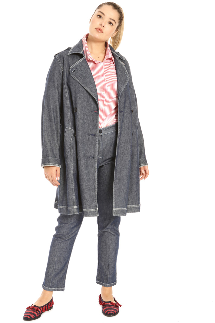 Spolverino in denim stretch Fashion Market Spolverino in denim stretch Fashion Market