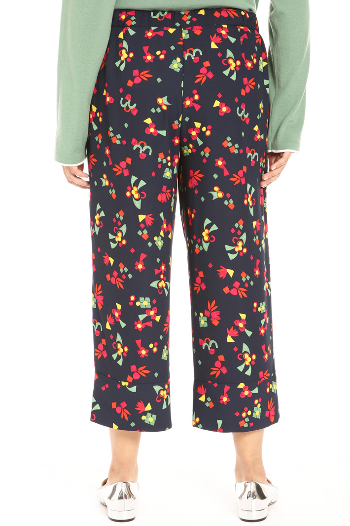 Pantaloni in cady stampato Fashion Market Pantaloni in cady stampato Fashion Market