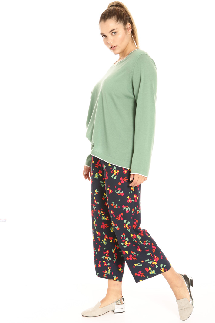 Pantaloni in cady stampato Fashion Market Pantaloni in cady stampato Fashion Market