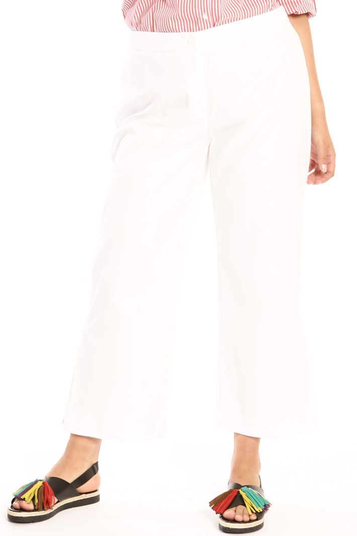 Pantaloni in piquet di cotone Fashion Market Pantaloni in piquet di cotone Fashion Market