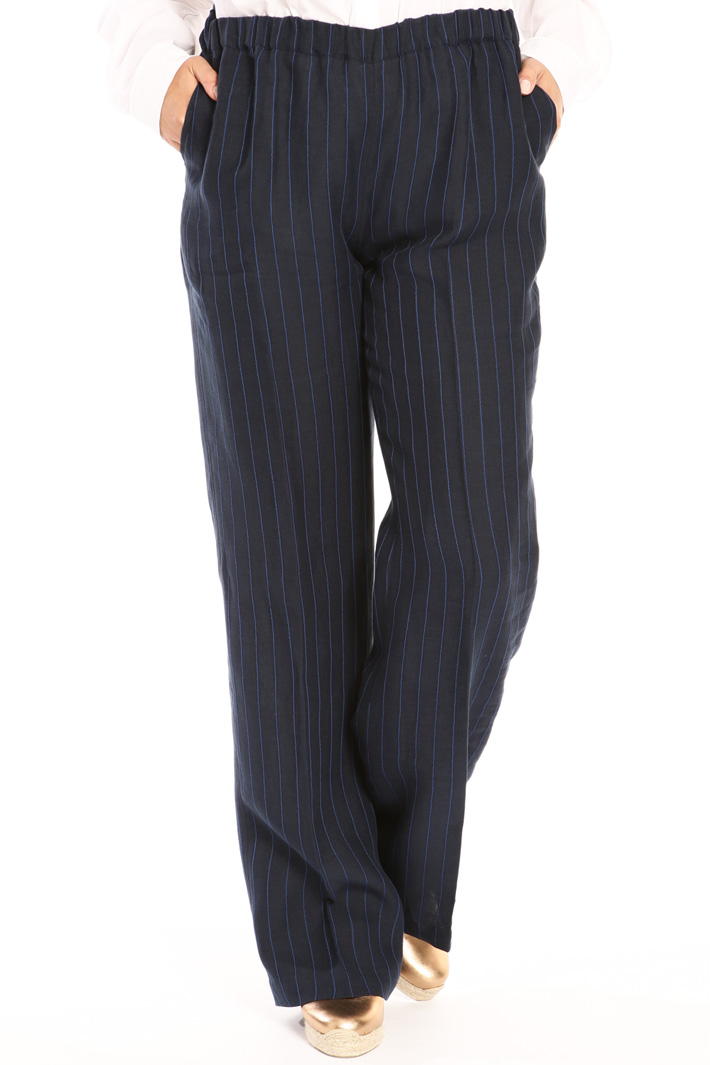 Pantaloni lunghi in puro lino Fashion Market Pantaloni lunghi in puro lino Fashion Market