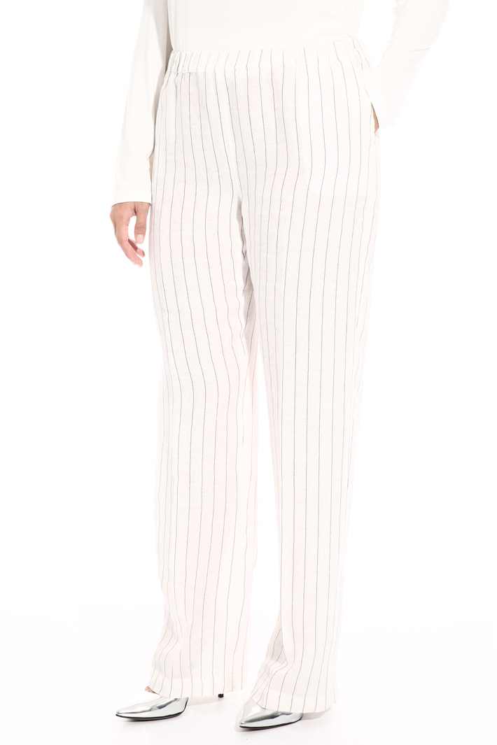 Pantaloni lunghi in puro lino Fashion Market Pantaloni lunghi in puro lino Fashion Market