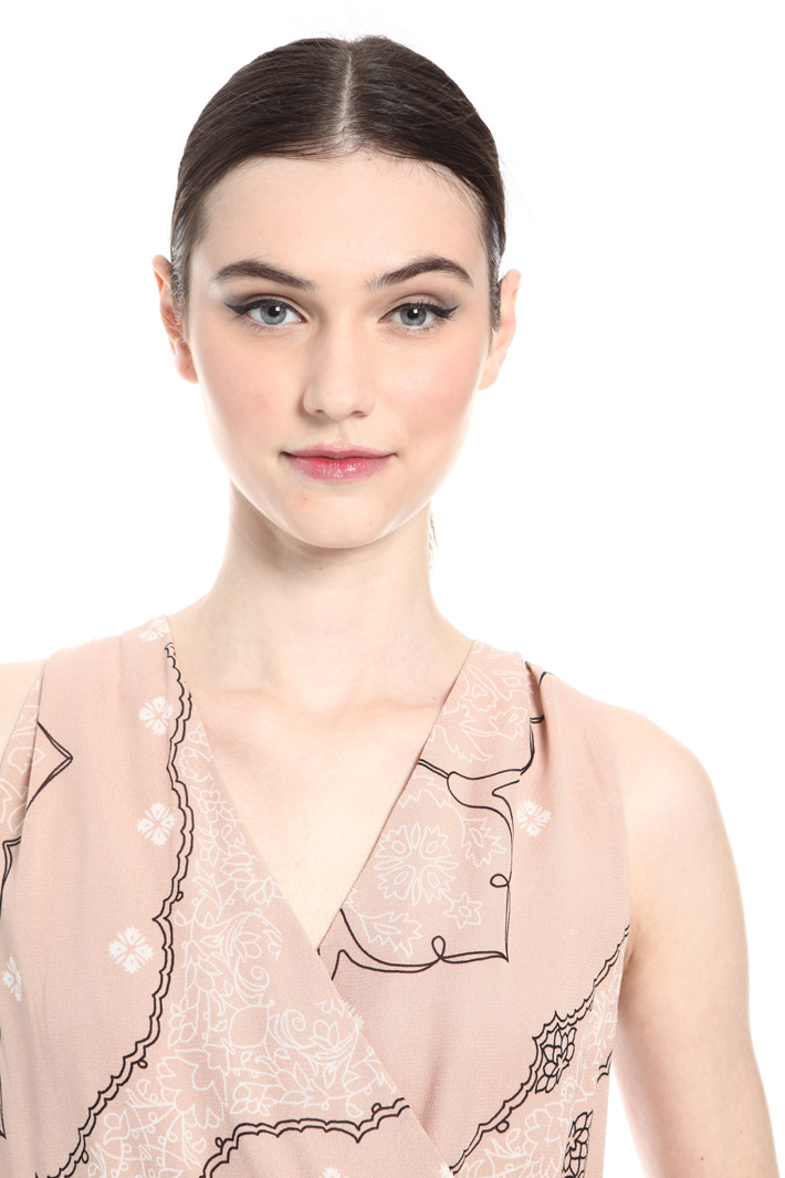 Top in georgette con nastro Fashion Market Top in georgette con nastro Fashion Market