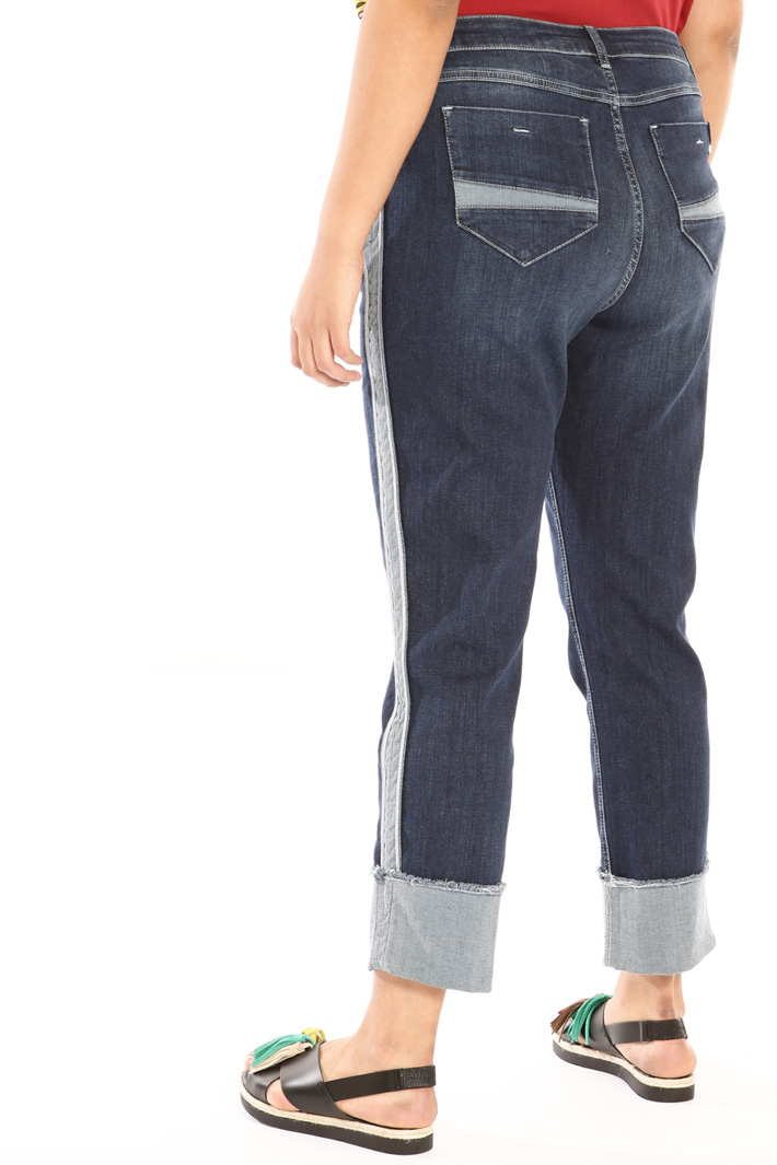 Jeans cropped con decoro Fashion Market Jeans cropped con decoro Fashion Market