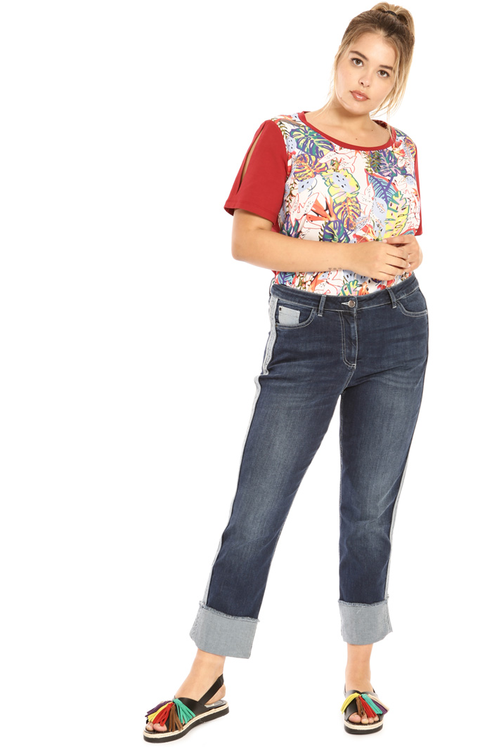 Jeans cropped con decoro Fashion Market Jeans cropped con decoro Fashion Market