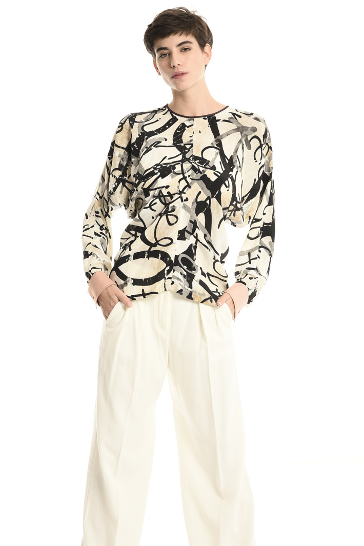 Blusa in crepe di pura seta Fashion Market Blusa in crepe di pura seta Fashion Market
