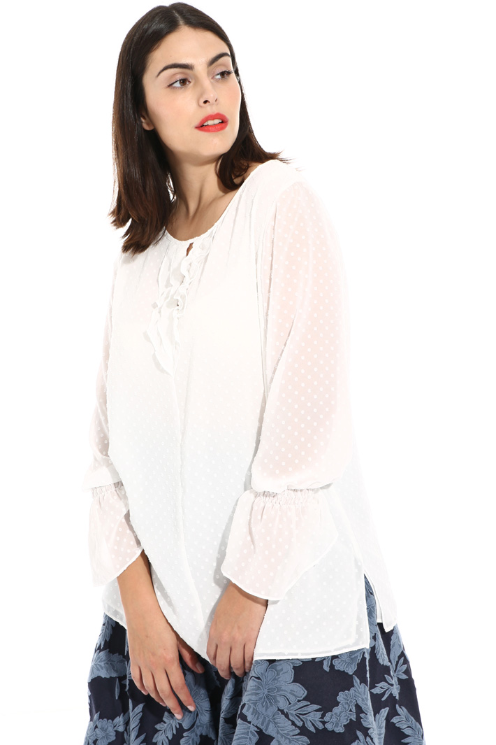 Blusa in georgette fil coupé Fashion Market Blusa in georgette fil coupé Fashion Market