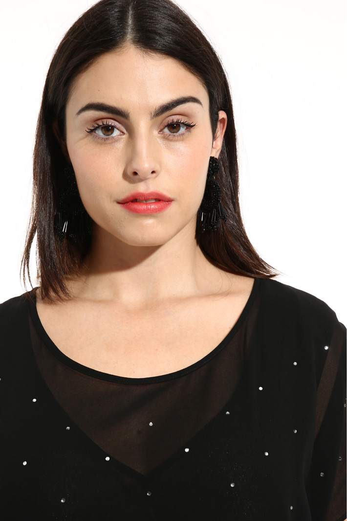 Casacca in georgette ricamata Fashion Market Casacca in georgette ricamata Fashion Market