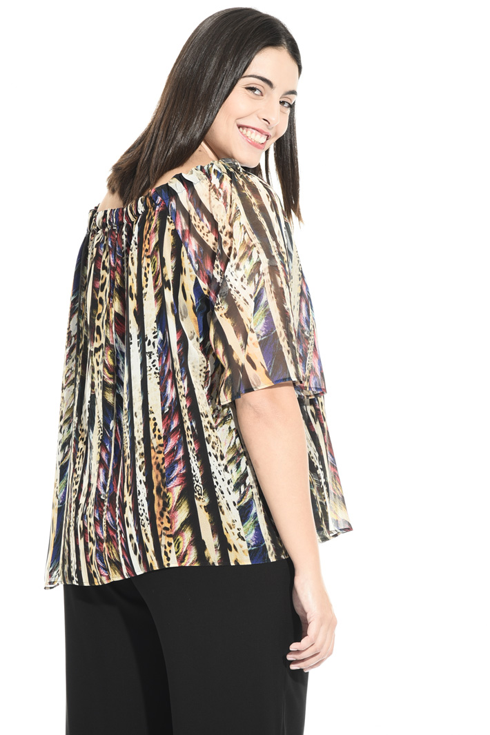 Casacca in georgette stampata Fashion Market Casacca in georgette stampata Fashion Market