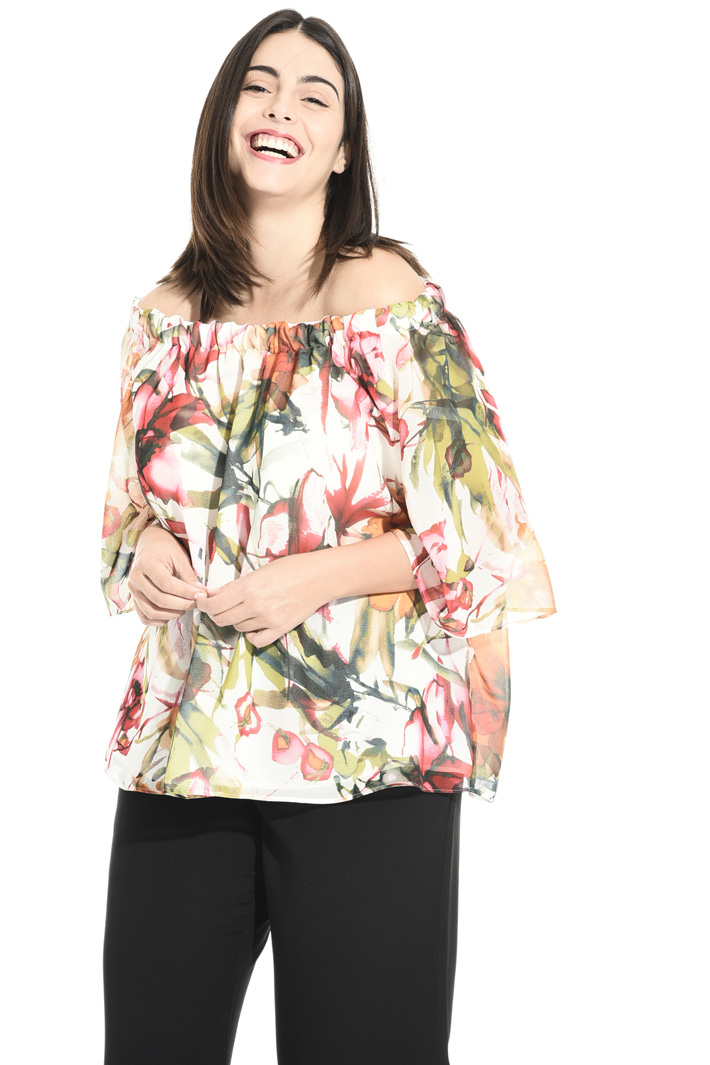 Casacca in georgette stampata Fashion Market Casacca in georgette stampata Fashion Market