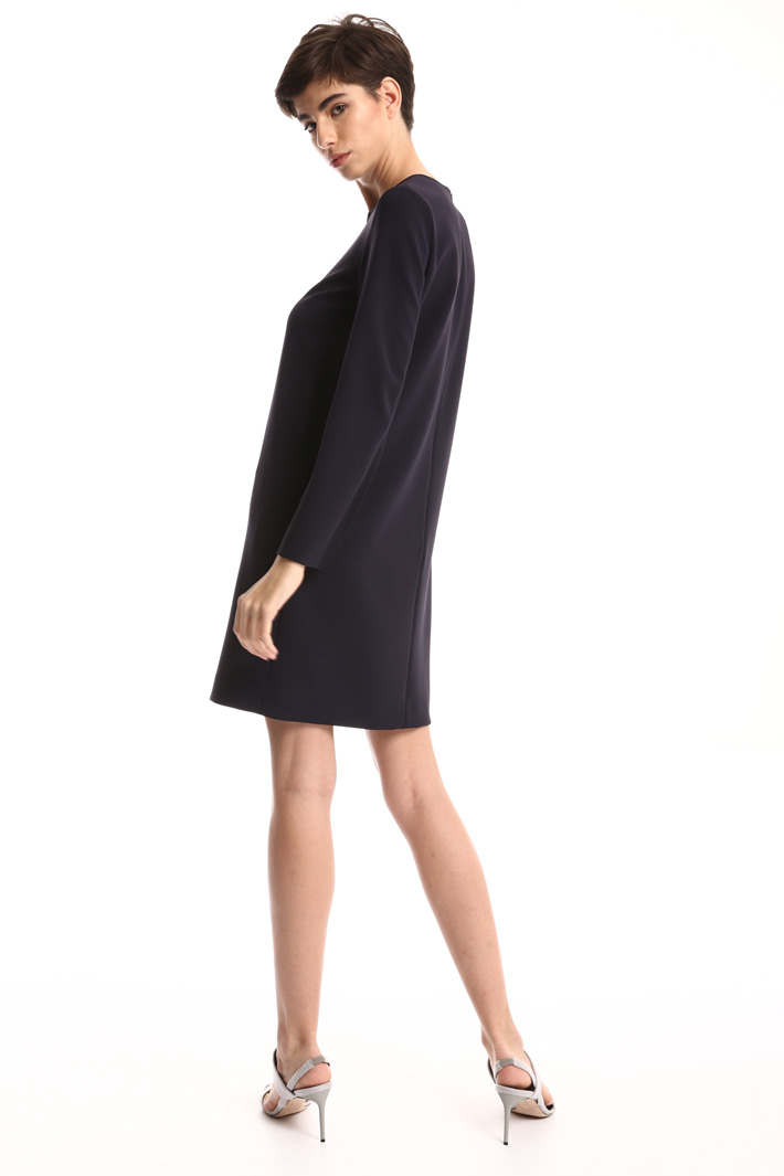 Abito corto in cady con piega Fashion Market Abito corto in cady con piega Fashion Market