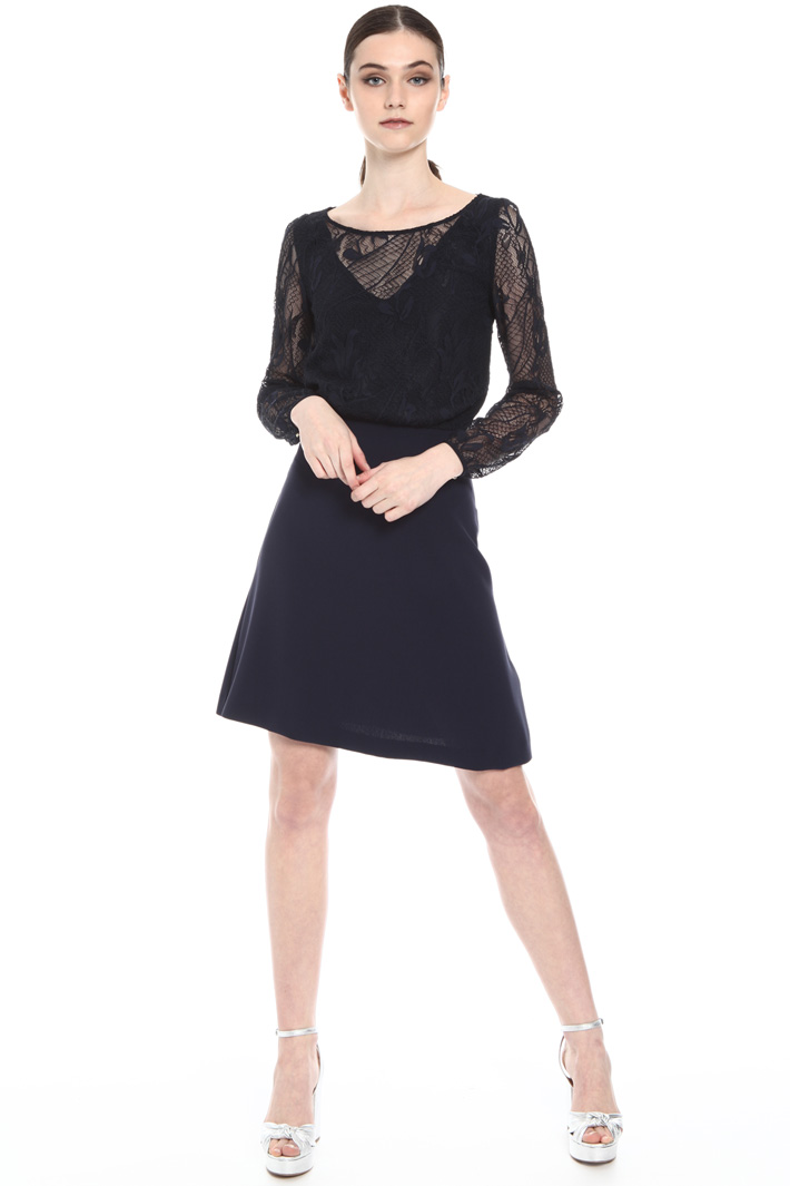 Abito in pizzo e crepe Fashion Market Abito in pizzo e crepe Fashion Market