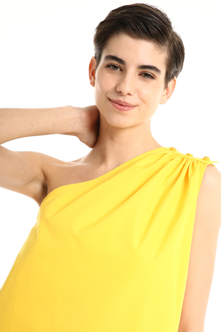 Abito monospalla in cotone Fashion Market Abito monospalla in cotone Fashion Market