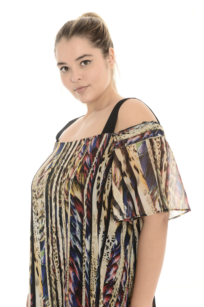 Abito in georgette stampata Fashion Market Abito in georgette stampata Fashion Market