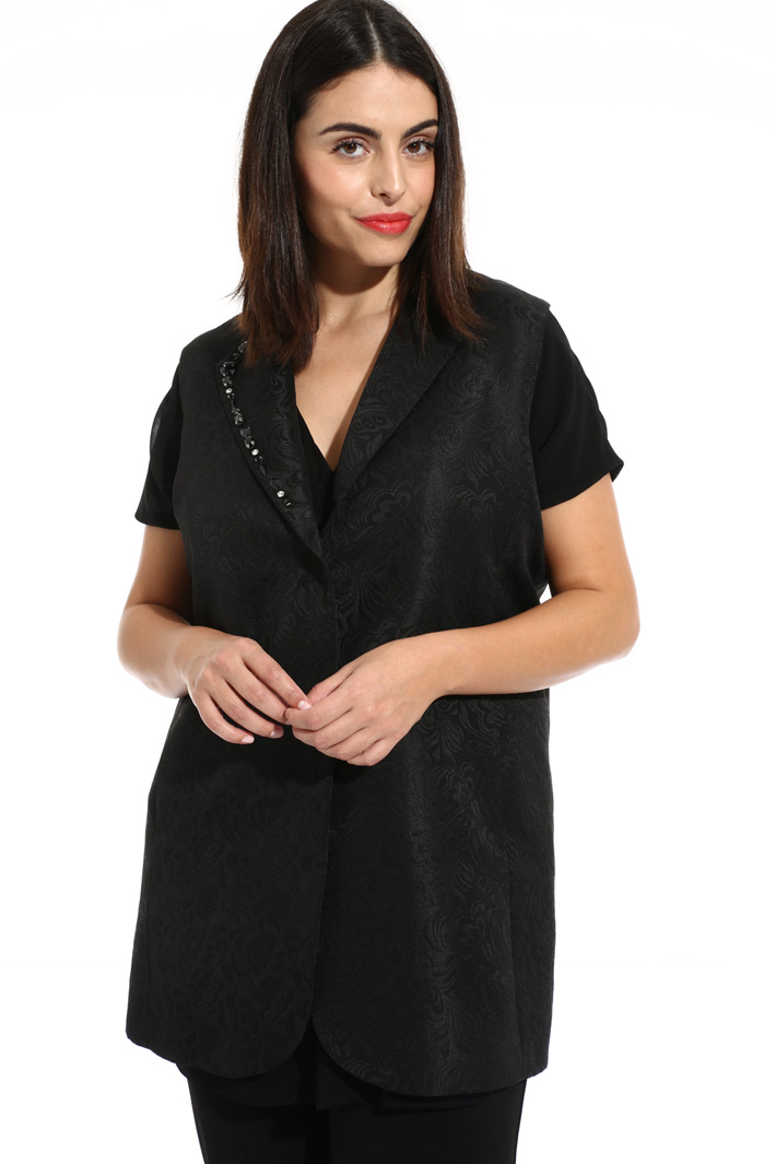 Gilet lungo jacquard Fashion Market Gilet lungo jacquard Fashion Market