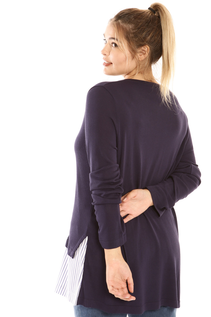 Maglia con inserto in popeline Fashion Market Maglia con inserto in popeline Fashion Market