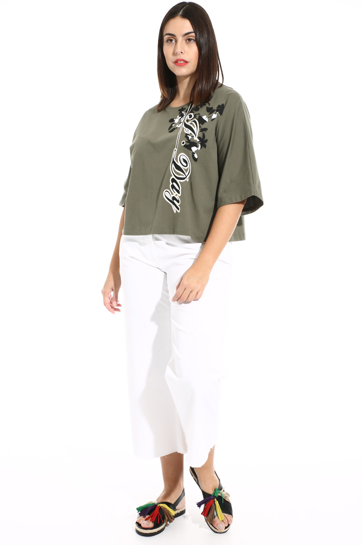 T-shirt cropped in jersey Fashion Market T-shirt cropped in jersey Fashion Market