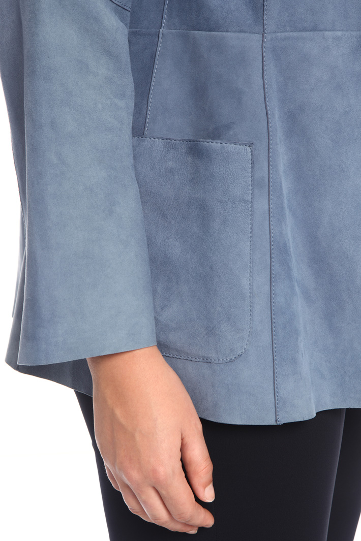 Blazer in pelle scamosciata Fashion Market Blazer in pelle scamosciata Fashion Market
