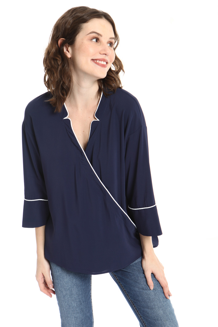 Blusa in viscosa fluida Fashion Market Blusa in viscosa fluida Fashion Market